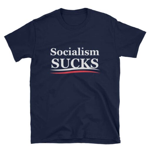 Socialism Sucks Navy T-Shirt