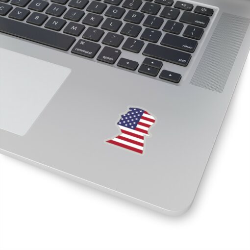 Trump 2x2 Transparent Die Cut Sticker on Laptop