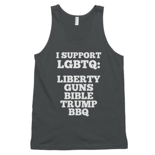 LGBTQ Liberty Guns Bible Trump BBQ Tank Top 1