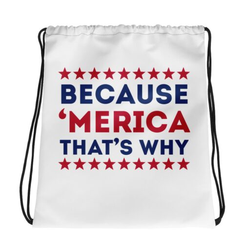 Funny American Patriotic Drawstring Bag 1