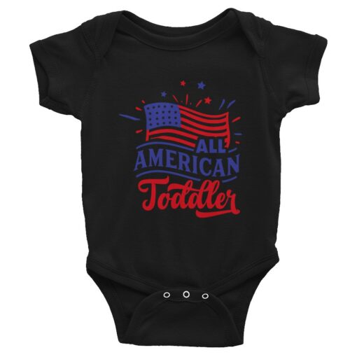 4th of July All American Toddler Infant Bodysuit 2