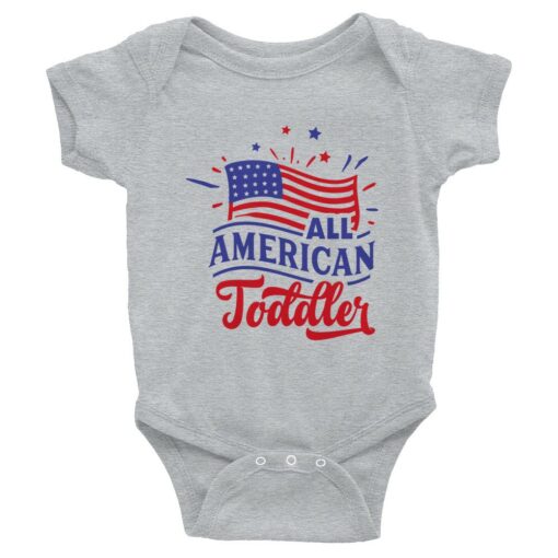 4th of July All American Toddler Infant Bodysuit 1