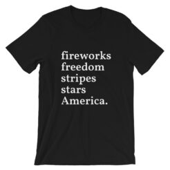 Fourth of July Fireworks Freedom Stripe T-Shirt