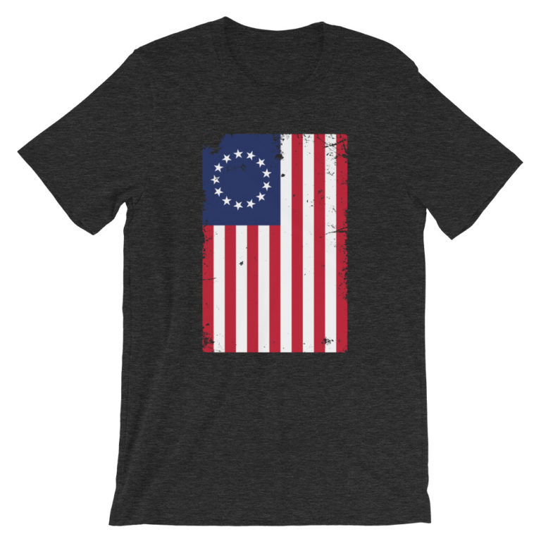 Betsy Ross Flag Distressed T-Shirt | Fifty Stars Apparel