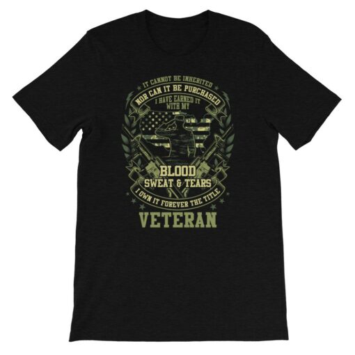 Blood Sweat And Tears Veteran T-Shirt 1