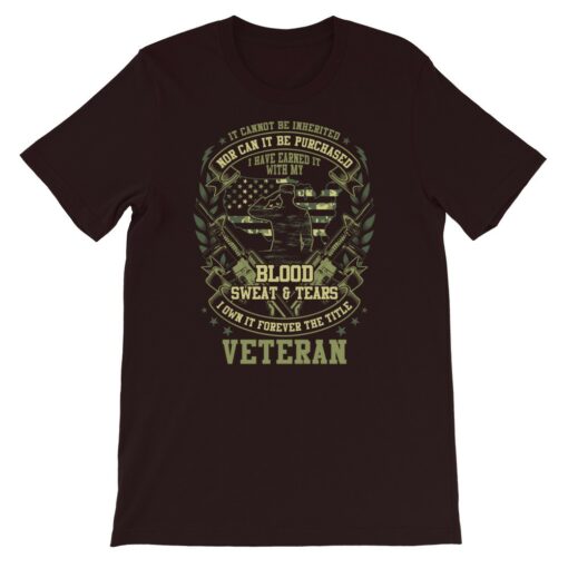 Blood Sweat And Tears Veteran T-Shirt 5