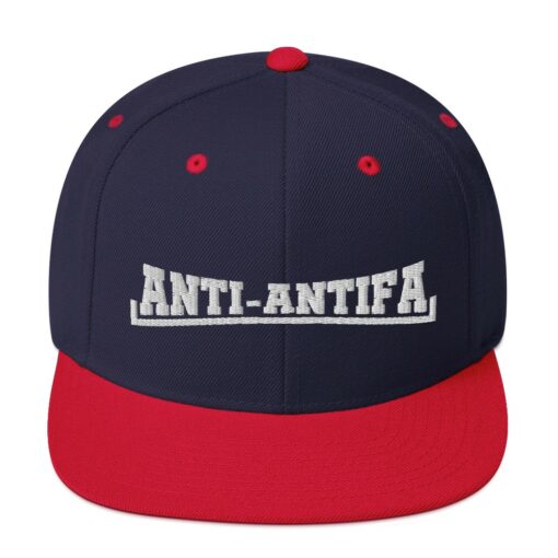 Anti Antifa 3D Puff Snapback Hat 4