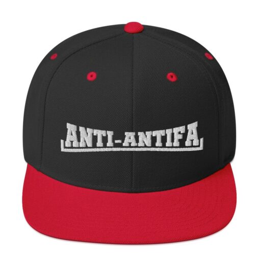 Anti Antifa 3D Puff Snapback Hat 1