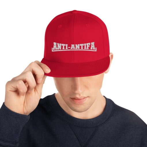 Anti Antifa 3D Puff Snapback Hat 2