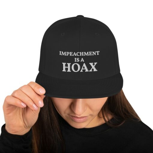 Impeachment Is A Hoax Snapback Hat 2