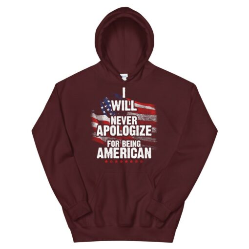 Never Apologize For Being American Patriotic Hoodie 5
