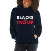 Blacks for Trump Front Womens Navy