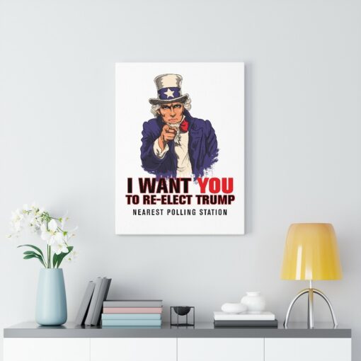 Uncle Sam Re-Elect Trump Canvas 1