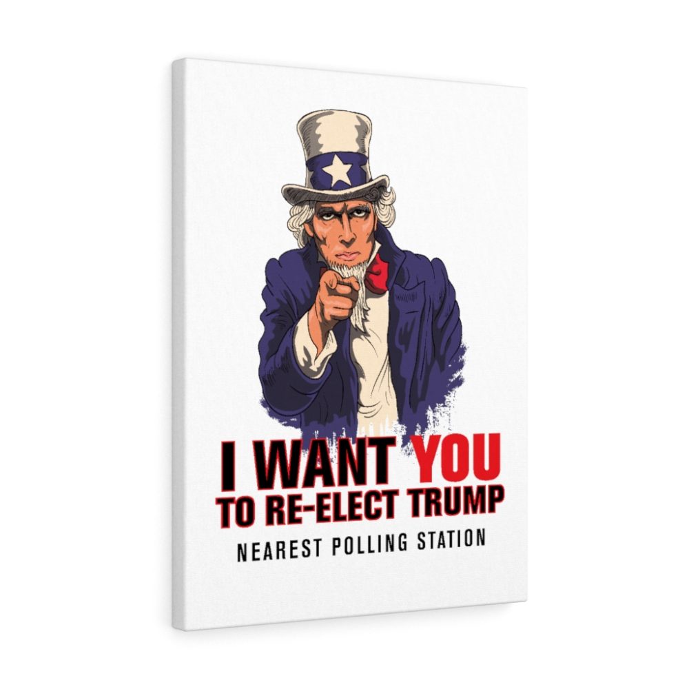 Uncle Sam Re-Elect Trump Canvas