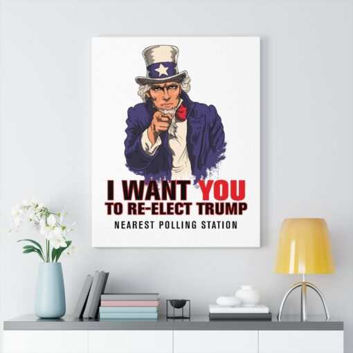 Uncle Sam Re-Elect Trump Canvas 4