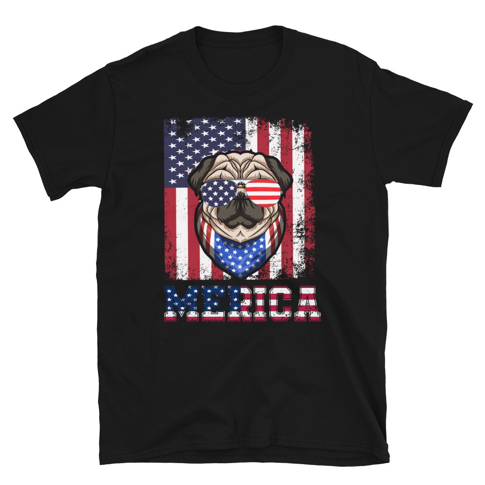 Patriotic American Dog T-Shirt | Fifty Stars Apparel