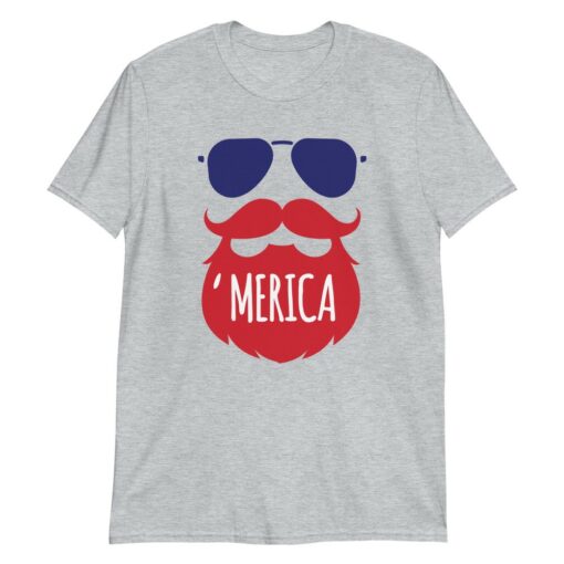 Merica Bearded 4th of July T-Shirt