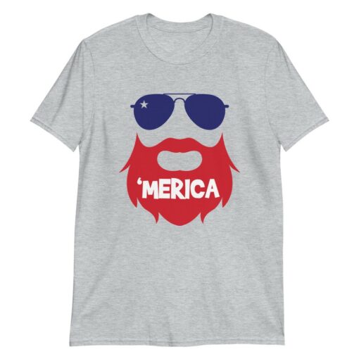 Merica Beard 4th Of July T-Shirt 1