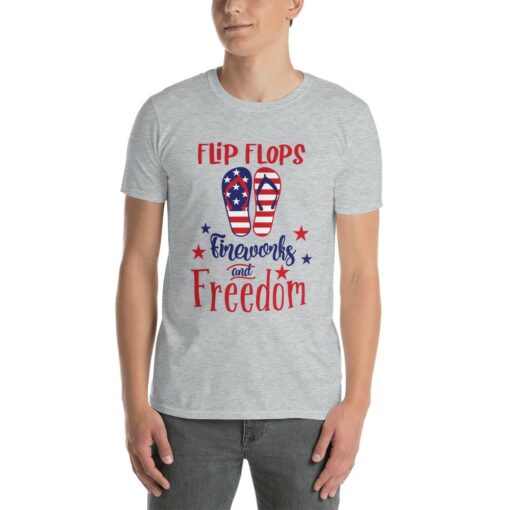 4th July Flip Flops Fireworks Freedom T-Shirt 2