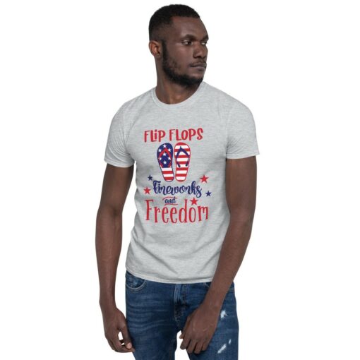 4th July Flip Flops Fireworks Freedom T-Shirt 3